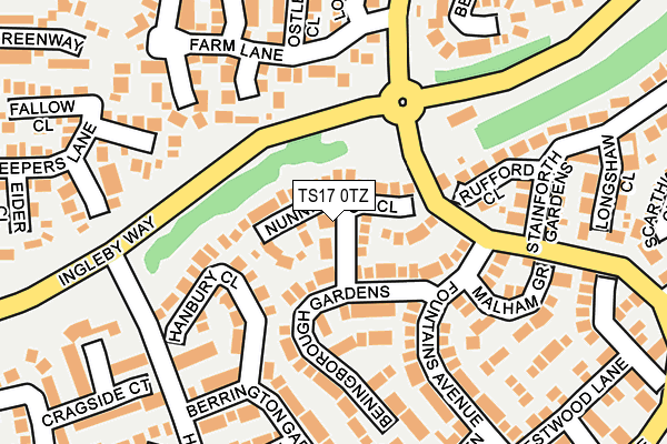 TS17 0TZ map - OS OpenMap – Local (Ordnance Survey)
