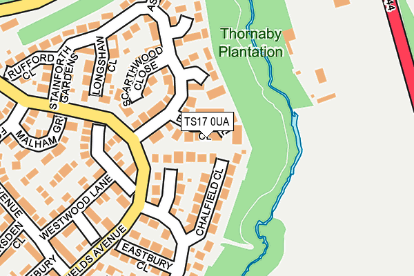 TS17 0UA map - OS OpenMap – Local (Ordnance Survey)