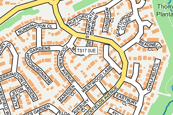 TS17 0UE map - OS OpenMap – Local (Ordnance Survey)