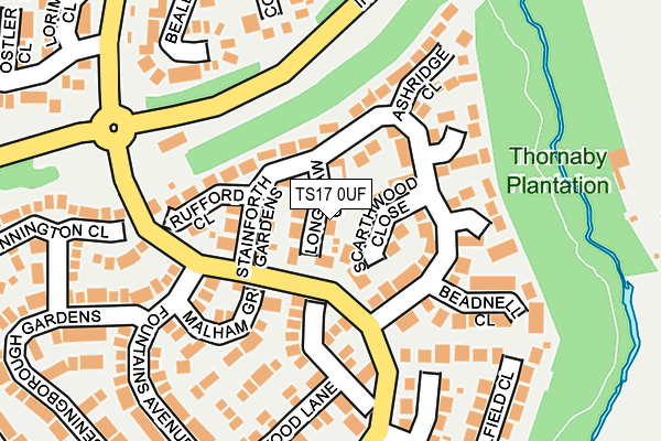 TS17 0UF map - OS OpenMap – Local (Ordnance Survey)