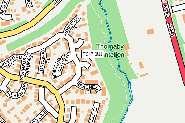 TS17 0UJ map - OS OpenMap – Local (Ordnance Survey)