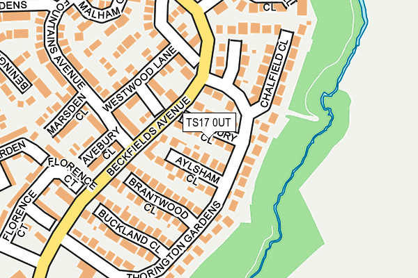 TS17 0UT map - OS OpenMap – Local (Ordnance Survey)