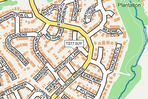 TS17 0UY map - OS OpenMap – Local (Ordnance Survey)
