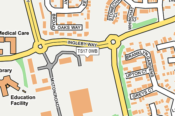 TS17 0WB map - OS OpenMap – Local (Ordnance Survey)