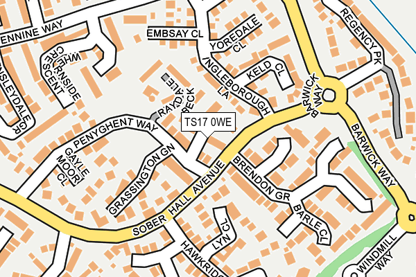 TS17 0WE map - OS OpenMap – Local (Ordnance Survey)