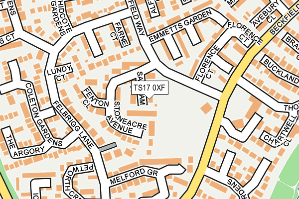 TS17 0XF map - OS OpenMap – Local (Ordnance Survey)