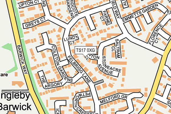 TS17 0XG map - OS OpenMap – Local (Ordnance Survey)