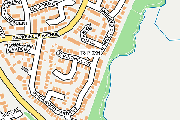 TS17 0XH map - OS OpenMap – Local (Ordnance Survey)