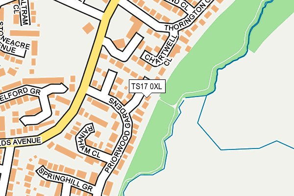 TS17 0XL map - OS OpenMap – Local (Ordnance Survey)