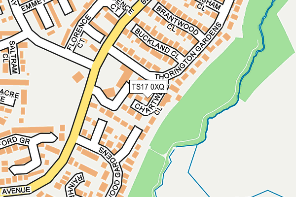 TS17 0XQ map - OS OpenMap – Local (Ordnance Survey)