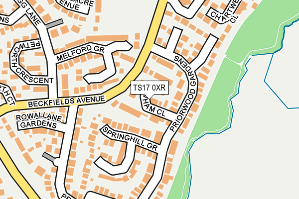 TS17 0XR map - OS OpenMap – Local (Ordnance Survey)