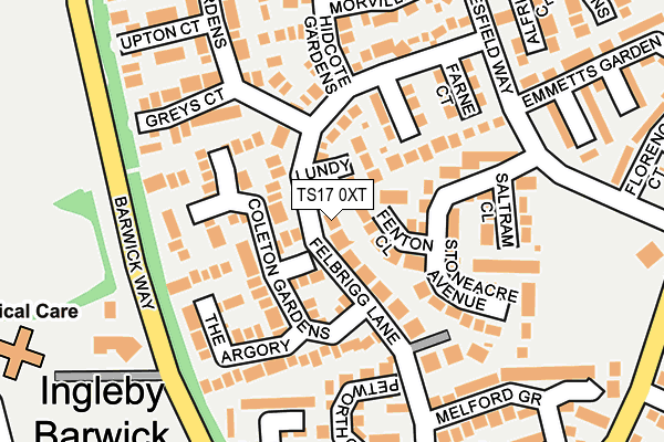 TS17 0XT map - OS OpenMap – Local (Ordnance Survey)