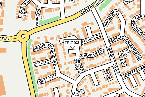 TS17 0XU map - OS OpenMap – Local (Ordnance Survey)