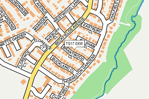 TS17 0XW map - OS OpenMap – Local (Ordnance Survey)
