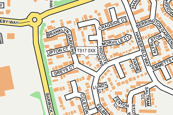 TS17 0XX map - OS OpenMap – Local (Ordnance Survey)