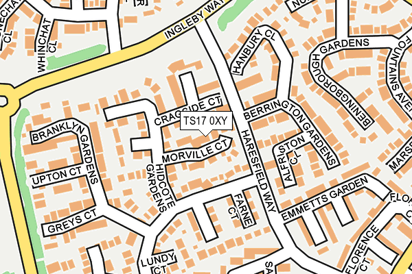 TS17 0XY map - OS OpenMap – Local (Ordnance Survey)