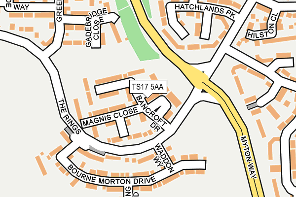 TS17 5AA map - OS OpenMap – Local (Ordnance Survey)
