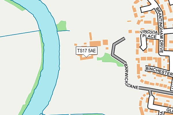 TS17 5AE map - OS OpenMap – Local (Ordnance Survey)