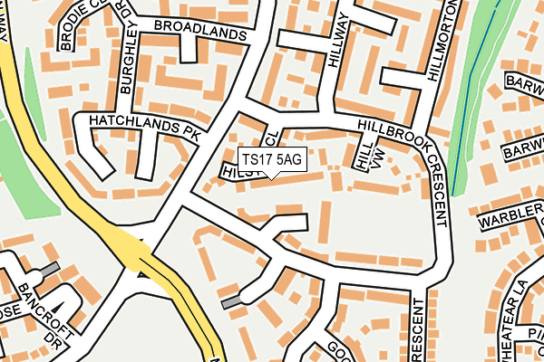 TS17 5AG map - OS OpenMap – Local (Ordnance Survey)
