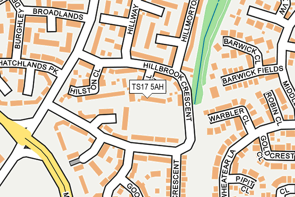 TS17 5AH map - OS OpenMap – Local (Ordnance Survey)