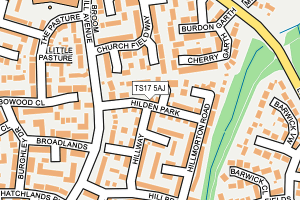 TS17 5AJ map - OS OpenMap – Local (Ordnance Survey)