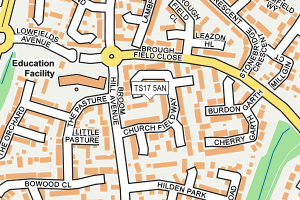 TS17 5AN map - OS OpenMap – Local (Ordnance Survey)