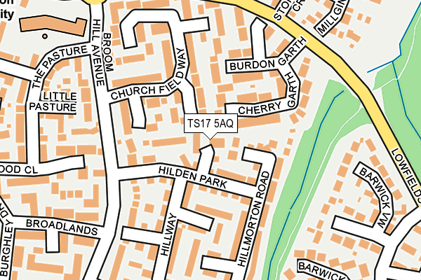 TS17 5AQ map - OS OpenMap – Local (Ordnance Survey)