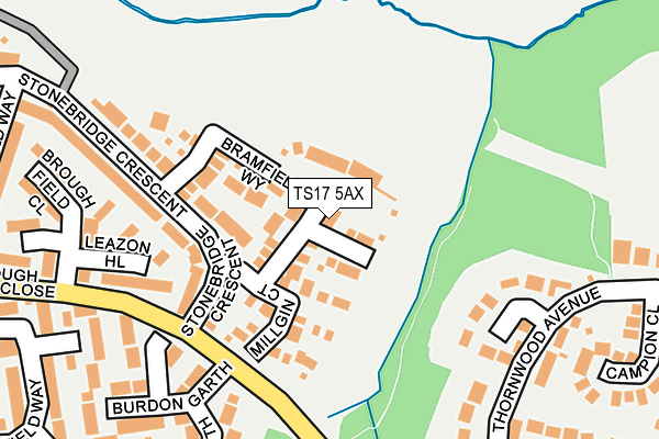 TS17 5AX map - OS OpenMap – Local (Ordnance Survey)