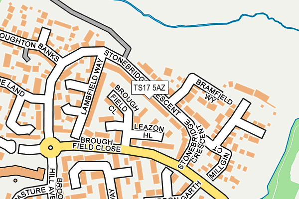 TS17 5AZ map - OS OpenMap – Local (Ordnance Survey)