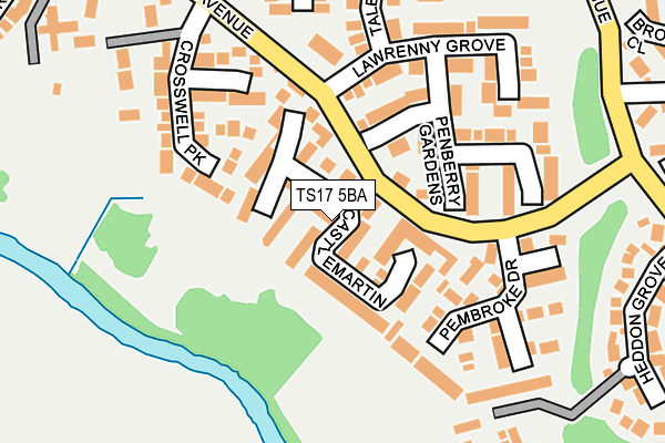 TS17 5BA map - OS OpenMap – Local (Ordnance Survey)