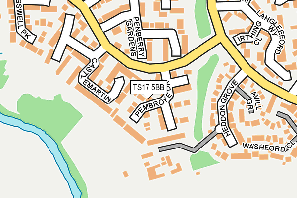 TS17 5BB map - OS OpenMap – Local (Ordnance Survey)