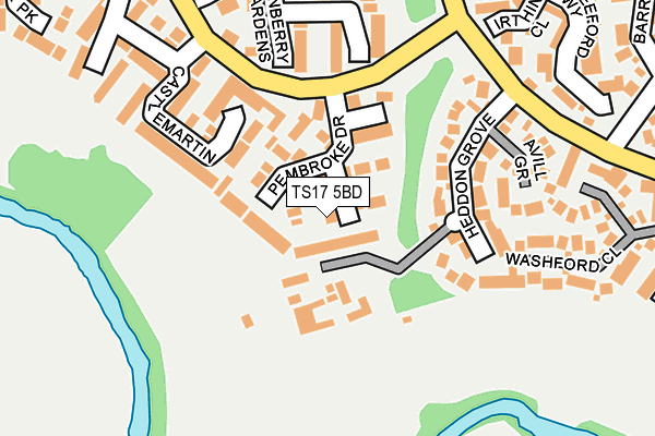 TS17 5BD map - OS OpenMap – Local (Ordnance Survey)