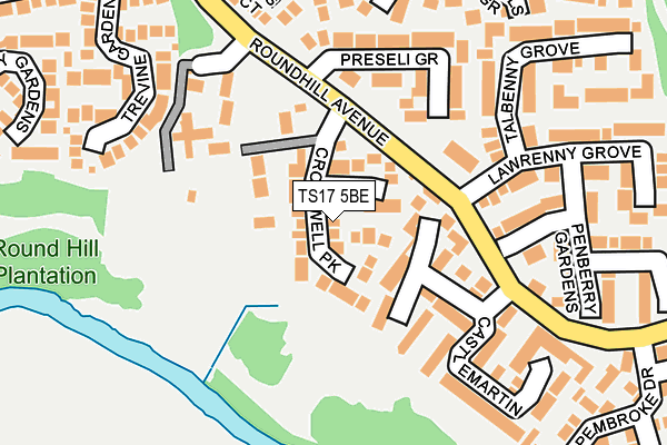 TS17 5BE map - OS OpenMap – Local (Ordnance Survey)
