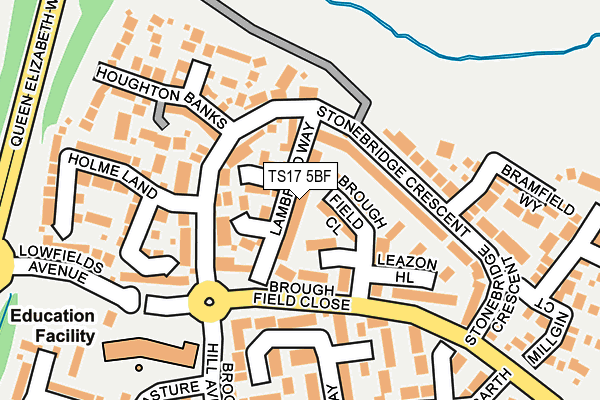 TS17 5BF map - OS OpenMap – Local (Ordnance Survey)