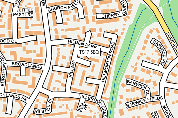 TS17 5BQ map - OS OpenMap – Local (Ordnance Survey)