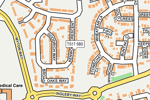 TS17 5BS map - OS OpenMap – Local (Ordnance Survey)