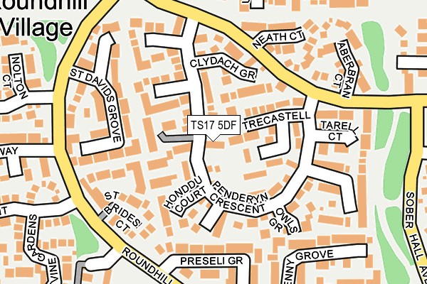 TS17 5DF map - OS OpenMap – Local (Ordnance Survey)