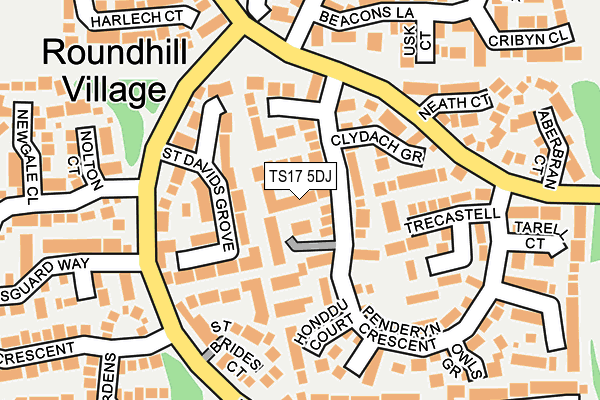 TS17 5DJ map - OS OpenMap – Local (Ordnance Survey)