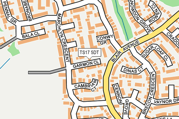 TS17 5DT map - OS OpenMap – Local (Ordnance Survey)