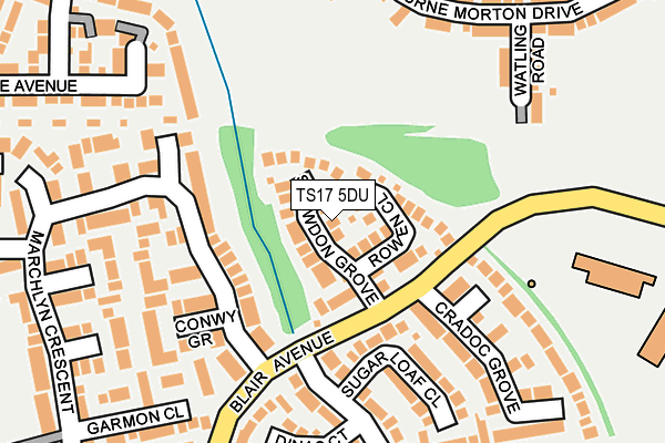 TS17 5DU map - OS OpenMap – Local (Ordnance Survey)