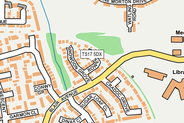 TS17 5DX map - OS OpenMap – Local (Ordnance Survey)