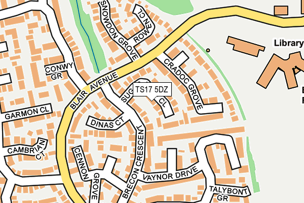 TS17 5DZ map - OS OpenMap – Local (Ordnance Survey)