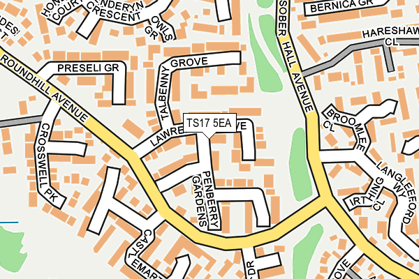 TS17 5EA map - OS OpenMap – Local (Ordnance Survey)