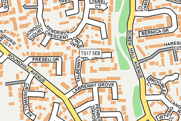 TS17 5EB map - OS OpenMap – Local (Ordnance Survey)