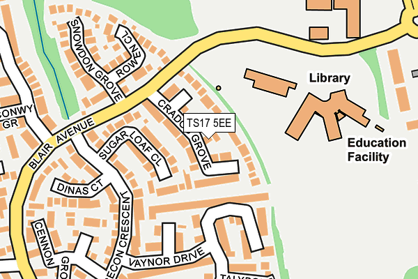 TS17 5EE map - OS OpenMap – Local (Ordnance Survey)