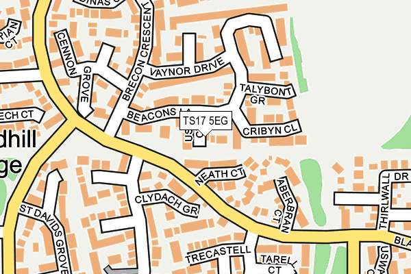 TS17 5EG map - OS OpenMap – Local (Ordnance Survey)