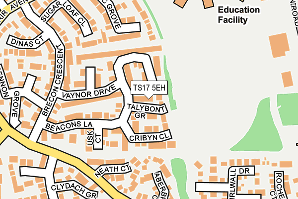 TS17 5EH map - OS OpenMap – Local (Ordnance Survey)