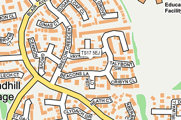 TS17 5EJ map - OS OpenMap – Local (Ordnance Survey)