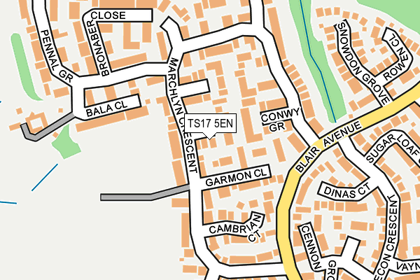 TS17 5EN map - OS OpenMap – Local (Ordnance Survey)