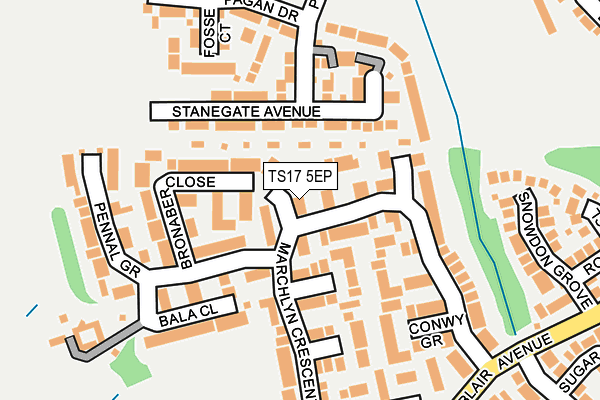 TS17 5EP map - OS OpenMap – Local (Ordnance Survey)